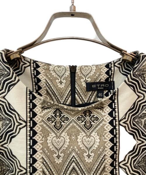 ETRO（エトロ）ETRO (エトロ) ペイズリー柄ワンピース ベージュ サイズ:46の古着・服飾アイテム