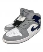 NIKEナイキ）の古着「Nike Air Jordan 1 Mid ハイカットスニーカー」｜White/Wolf Grey/Midn