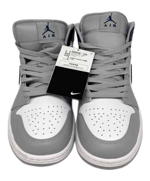 NIKE（ナイキ）NIKE (ナイキ) Nike Air Jordan 1 Mid ハイカットスニーカー White/Wolf Grey/Midnight Navy サイズ:27.5の古着・服飾アイテム