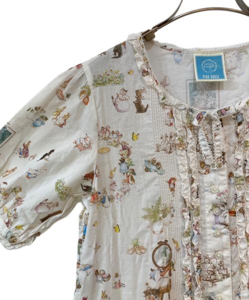 PINK HOUSE（ピンクハウス）PINK HOUSE (ピンクハウス) 生誕150周年 総柄 段々ワンピース オフホワイト サイズ:FREEの古着・服飾アイテム