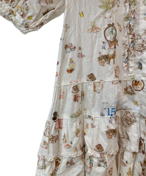 PINK HOUSE（ピンクハウス）PINK HOUSE (ピンクハウス) 生誕150周年 総柄 段々ワンピース オフホワイト サイズ:FREEの古着・服飾アイテム