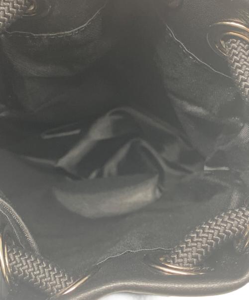 NOMADIS（ノマディス）NOMADIS (ノマディス) CREW PRT レザー巾着ショルダーバッグ ブラックの古着・服飾アイテム