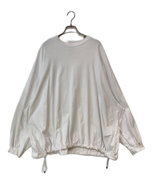 is-ness（イズネス）is-ness (イズネス) BALLOON LONG SLEEVE T SHIRT ホワイト サイズ:Lの古着・服飾アイテム