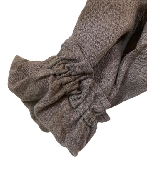 Samansa Mos2（サマンサモスモス）Samansa Mos2 (サマンサモスモス) リネンスタンドフリルワンピース グレー サイズ:FREEの古着・服飾アイテム