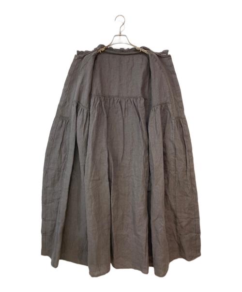 Samansa Mos2（サマンサモスモス）Samansa Mos2 (サマンサモスモス) リネンスタンドフリルワンピース グレー サイズ:FREEの古着・服飾アイテム