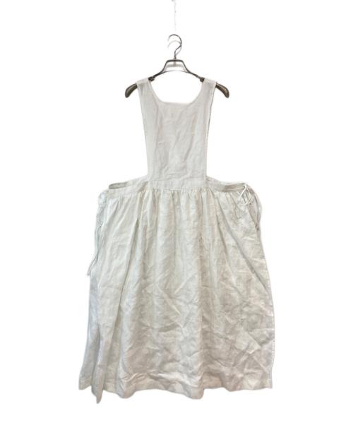 Samansa Mos2（サマンサモスモス）Samansa Mos2 (サマンサモスモス) リネンレイヤード2way エプロンワンピース ホワイト サイズ:FREEの古着・服飾アイテム