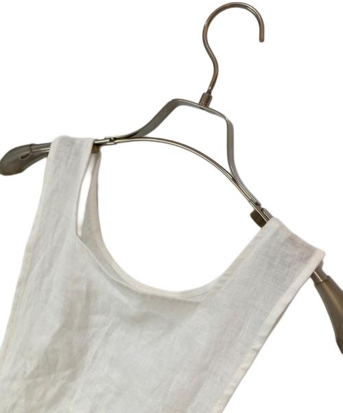 Samansa Mos2（サマンサモスモス）Samansa Mos2 (サマンサモスモス) リネンレイヤード2way エプロンワンピース ホワイト サイズ:FREEの古着・服飾アイテム