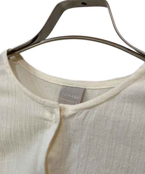 TSUHARU by samansa Mos2（ツハル バイ サマンサモスモス）TSUHARU by samansa Mos2 (ツハル バイ サマンサモスモス) リネンコットン袖刺繍ワンピース アイボリー サイズ:Ｆreeの古着・服飾アイテム