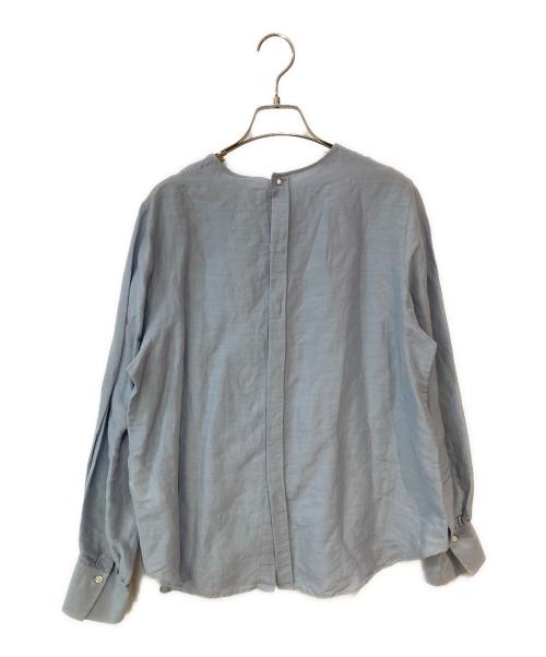 IENA（イエナ）IENA (イエナ) ラミーリヨセルノーカラーブラウス ブルー サイズ:無の古着・服飾アイテム