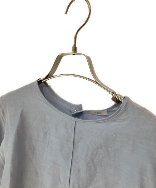 IENA（イエナ）IENA (イエナ) ラミーリヨセルノーカラーブラウス ブルー サイズ:無の古着・服飾アイテム