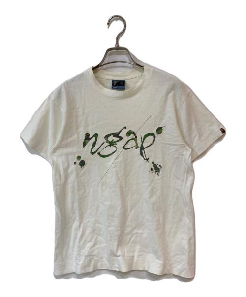 A BATHING APE（アベイシングエイプ）A BATHING APE (アベイシングエイプ) 90s MOUT Exhibition Print Tee ホワイト サイズ:Sの古着・服飾アイテム