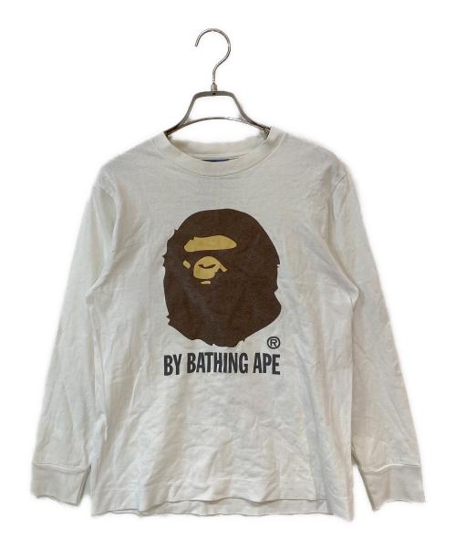 A BATHING APE（アベイシングエイプ）A BATHING APE (アベイシングエイプ) プリントカットソー ホワイト サイズ:Lの古着・服飾アイテム