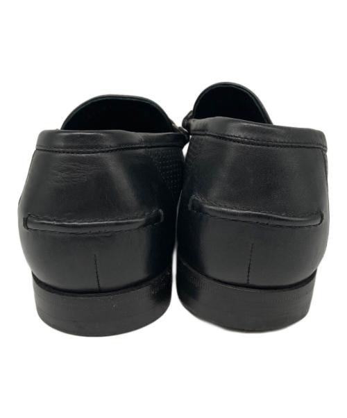 GUCCI（グッチ）GUCCI (グッチ) パンチングレザーホースビットローファー ブラック サイズ:9の古着・服飾アイテム