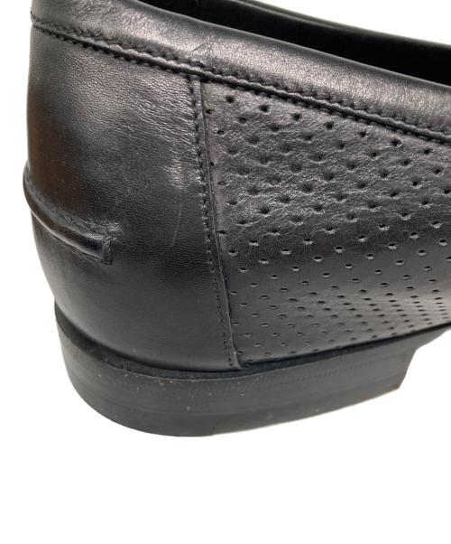 GUCCI（グッチ）GUCCI (グッチ) パンチングレザーホースビットローファー ブラック サイズ:9の古着・服飾アイテム