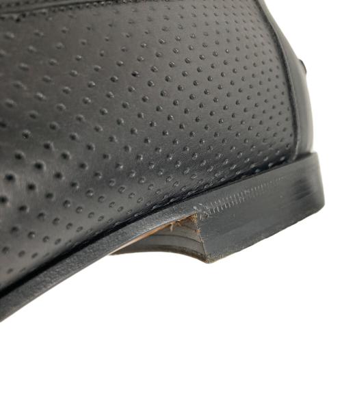 GUCCI（グッチ）GUCCI (グッチ) パンチングレザーホースビットローファー ブラック サイズ:9の古着・服飾アイテム