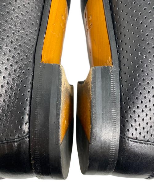 GUCCI（グッチ）GUCCI (グッチ) パンチングレザーホースビットローファー ブラック サイズ:9の古着・服飾アイテム