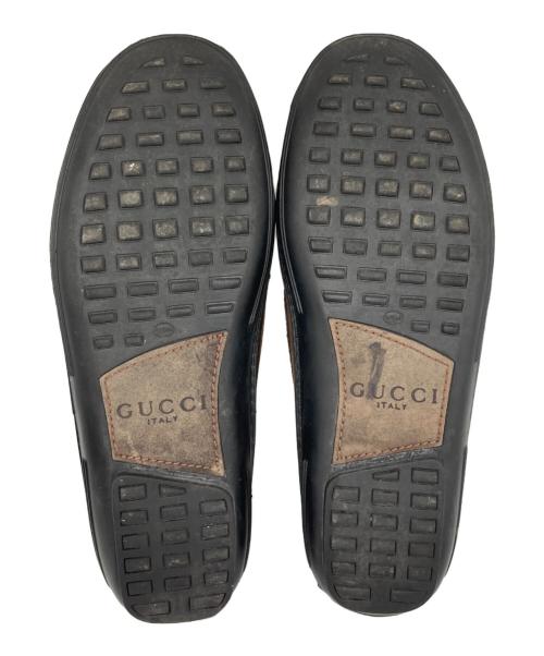GUCCI（グッチ）GUCCI (グッチ) スウェードホースビットローファー ブラウン サイズ:9Mの古着・服飾アイテム