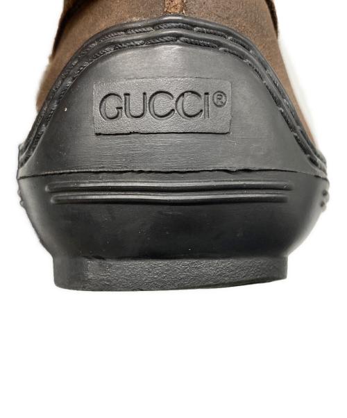 GUCCI（グッチ）GUCCI (グッチ) スウェードホースビットローファー ブラウン サイズ:9Mの古着・服飾アイテム