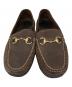 中古・古着 GUCCI (グッチ) スウェードホースビットローファー ブラウン サイズ:9M：13000円