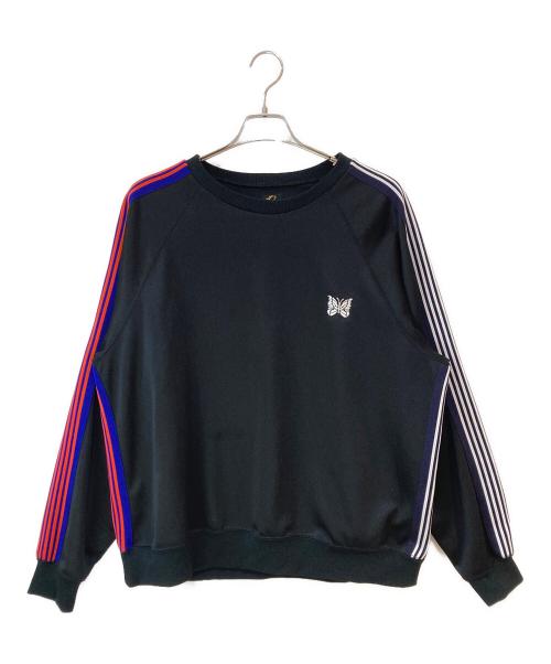 Needles（ニードルズ）Needles (ニードルズ) FREAK'S STORE (フリークスストア) 別注 TRACK CREW NECK SHIRT　トラック クルーネック シャツ ブラック サイズ:Lの古着・服飾アイテム