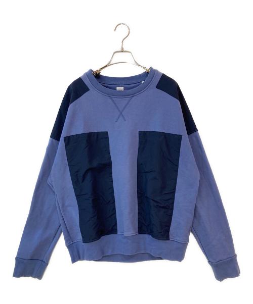 E.TAUTZ（イートーツ）E.TAUTZ (イートーツ) 切替スウェット ブルー サイズ:Mの古着・服飾アイテム