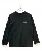 ENNOYエンノイ）の古着「エンブロイダリーロゴ クルーネック カットソー」｜ブラック