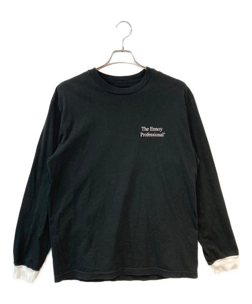 ENNOY（エンノイ）ENNOY (エンノイ) エンブロイダリーロゴ クルーネック カットソー ブラック サイズ:Lの古着・服飾アイテム