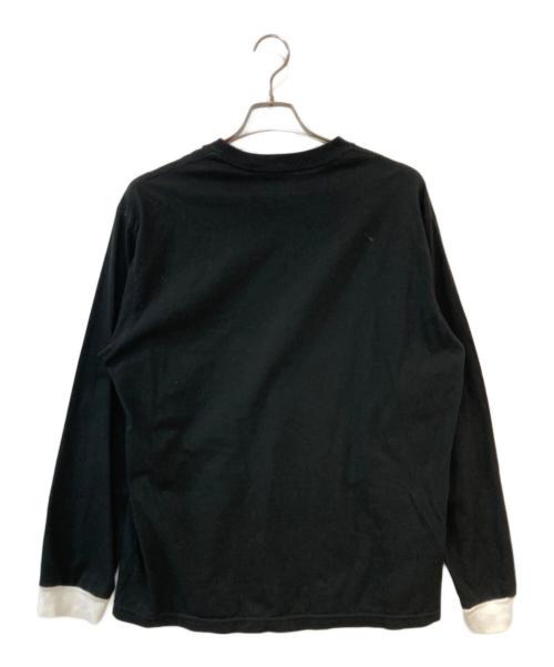 ENNOY（エンノイ）ENNOY (エンノイ) エンブロイダリーロゴ クルーネック カットソー ブラック サイズ:Lの古着・服飾アイテム