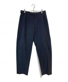 AURALEE（オーラリー）の古着「FINX NYLON STRETCH WIDE SLACKS/FINX ナイロンストレッチワイドスラックス」｜グレー