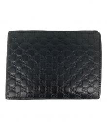 GUCCI（グッチ）の古着「マイクログッチシマ 2つ折り財布」｜ブラック