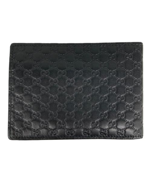 GUCCI（グッチ）GUCCI (グッチ) マイクログッチシマ 2つ折り財布 ブラック サイズ:なしの古着・服飾アイテム