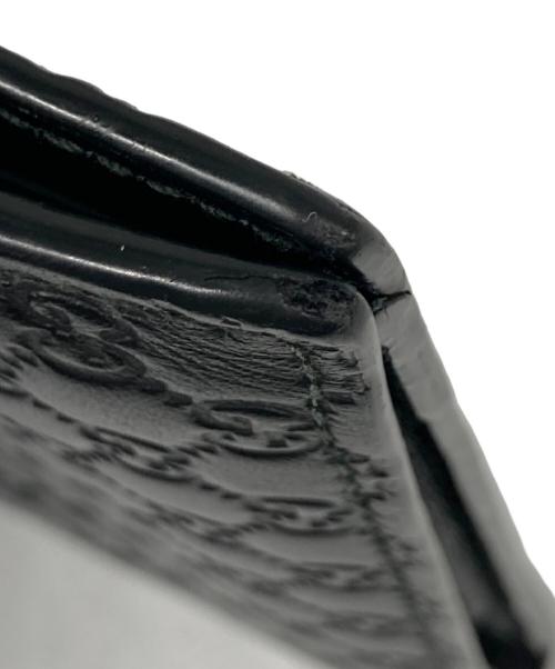 GUCCI（グッチ）GUCCI (グッチ) マイクログッチシマ 2つ折り財布 ブラック サイズ:なしの古着・服飾アイテム