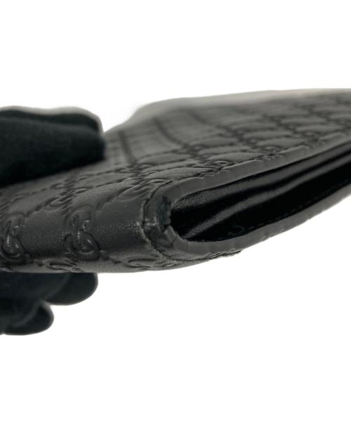 GUCCI（グッチ）GUCCI (グッチ) マイクログッチシマ 2つ折り財布 ブラック サイズ:なしの古着・服飾アイテム