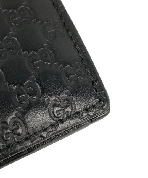 GUCCI（グッチ）GUCCI (グッチ) マイクログッチシマ 2つ折り財布 ブラック サイズ:なしの古着・服飾アイテム