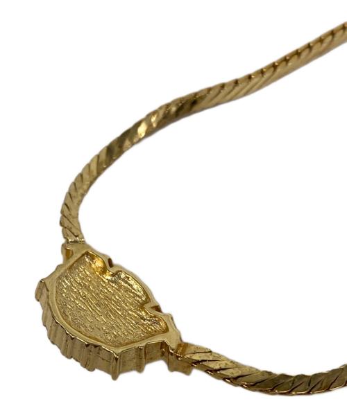 Christian Dior（クリスチャン ディオール）Christian Dior (クリスチャン ディオール) フェイクパール ラインストーン ネックレス ゴールドの古着・服飾アイテム