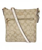 COACHコーチ）の古着「SIG MINI RWN FILE / ミニ RWN ファイルショルダーバッグ」｜ベージュ