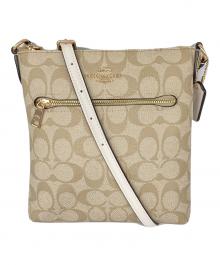 COACH（コーチ）の古着「SIG MINI RWN FILE / ミニ RWN ファイルショルダーバッグ」｜ベージュ