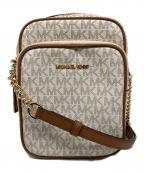 MICHAEL KORSマイケル・コース）の古着「JET SET TRAVEL MD NS CHAIN XBODY /ジェット・セット・トラベル・ミディアム・ノースサウス・チェーン・クロスボディ　バッグ」｜グレー