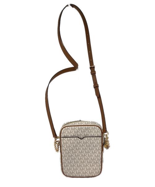 MICHAEL KORS（マイケル・コース）MICHAEL KORS (マイケル・コース) JET SET TRAVEL MD NS CHAIN XBODY /ジェット・セット・トラベル・ミディアム・ノースサウス・チェーン・クロスボディ　バッグ グレー サイズ:なしの古着・服飾アイテム