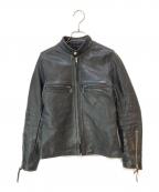 THE REAL McCOY'S×Bucoザ・リアルマッコイズ×ブコ）の古着「J-100 ホースハイド SINGLE RIDER'S JACKET」｜ブラック