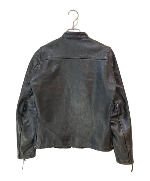 THE REAL McCOY'S（ザ・リアルマッコイズ）THE REAL McCOY'S (ザ・リアルマッコイズ) Buco (ブコ) J-100 ホースハイド SINGLE RIDER'S JACKET ブラック サイズ:38の古着・服飾アイテム