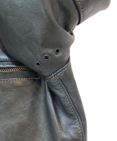 THE REAL McCOY'S（ザ・リアルマッコイズ）THE REAL McCOY'S (ザ・リアルマッコイズ) Buco (ブコ) J-100 ホースハイド SINGLE RIDER'S JACKET ブラック サイズ:38の古着・服飾アイテム