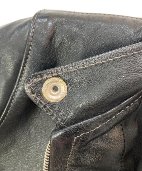 THE REAL McCOY'S（ザ・リアルマッコイズ）THE REAL McCOY'S (ザ・リアルマッコイズ) Buco (ブコ) J-100 ホースハイド SINGLE RIDER'S JACKET ブラック サイズ:38の古着・服飾アイテム