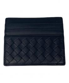 BOTTEGA VENETA（ボッテガベネタ）の古着「イントレチャート レザー カードケース」｜ネイビー