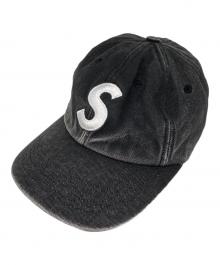 SUPREME（シュプリーム）の古着「Washed Denim S Logo 6-Panel Cap」｜ブラック