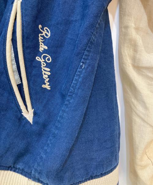 RUDE GALLERY（ルードギャラリー）RUDE GALLERY (ルードギャラリー) SOUVENIR JACKET LINEN ネイビー サイズ:4の古着・服飾アイテム