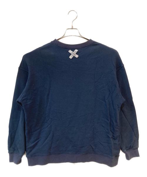 maison kitsune（メゾンキツネ）maison kitsune (メゾンキツネ) エンブロイダリークルーネックスウェット ネイビー サイズ:A3の古着・服飾アイテム