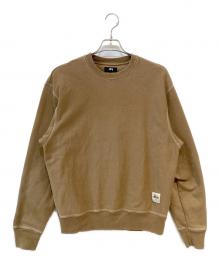 stussy（ステューシー）の古着「Contrast Stitch Label Crew Sweat」｜ベージュ