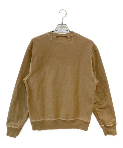 stussy（ステューシー）stussy (ステューシー) Contrast Stitch Label Crew Sweat ベージュ サイズ:Ｓの古着・服飾アイテム