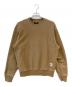 stussy（ステューシー）の古着「Contrast Stitch Label Crew Sweat」｜ベージュ